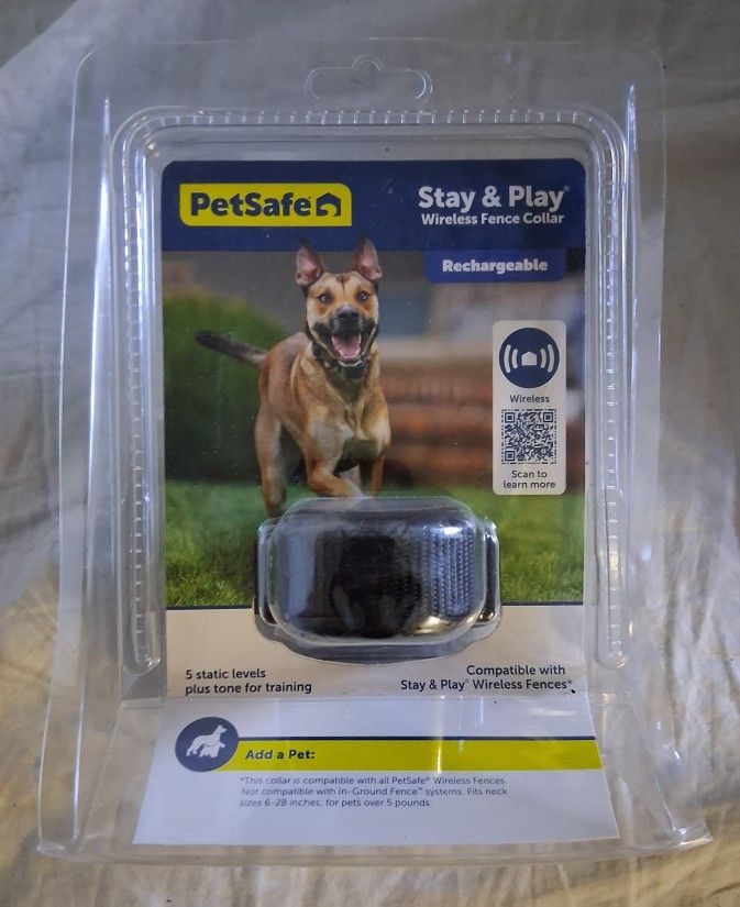 PetSafe Stay & Play Pet Fence Wireless, Dog Fence Collar Rechargeable Receiver Collar, Waterproof Design, Compatible with All PetSafe Wireless Fences,