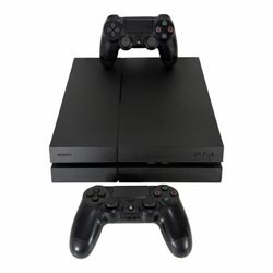 Sony PlayStation 4 PS4 Black 500GB Gaming Console with 2 Controller - Ver 8.01