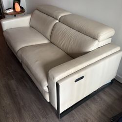 Atlas Taupe Lthr/vinyl Power Reclining Sofa