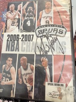 San Antonio’s spurs DVD 2000 playoffs signed by Coach Popovich