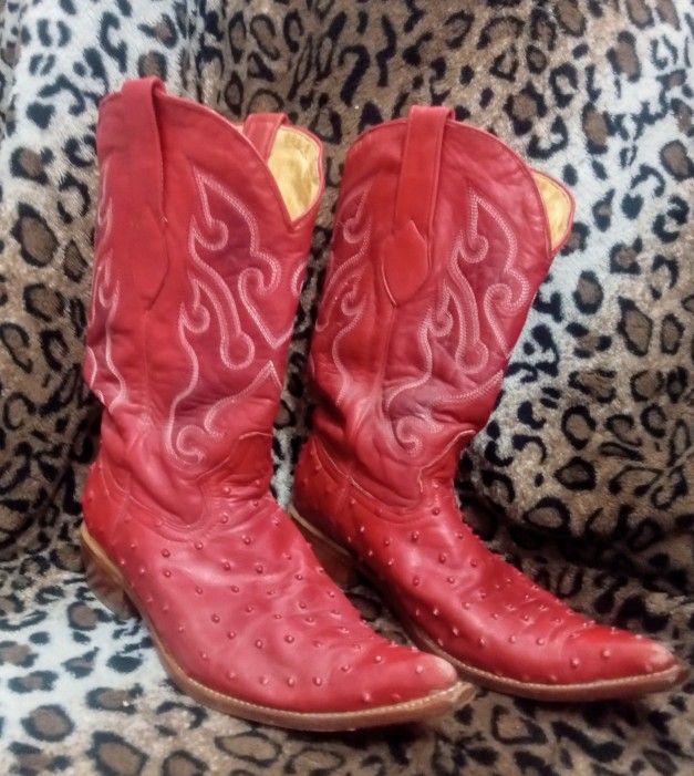 Los Altos Ostrich Leather Boots