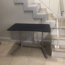 Office Table Can Ajustable High And Low, 2 Wheels Legs Easy To Move Around And Lock, 37.5”x25.5”,  Excellent Condition Like New