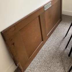 Brown Wooden Door With Push Bar On Both Sides