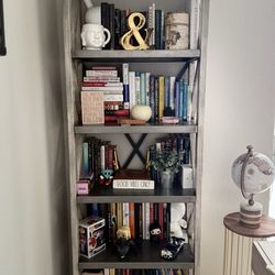 5-tier farmhouse bookshelf.