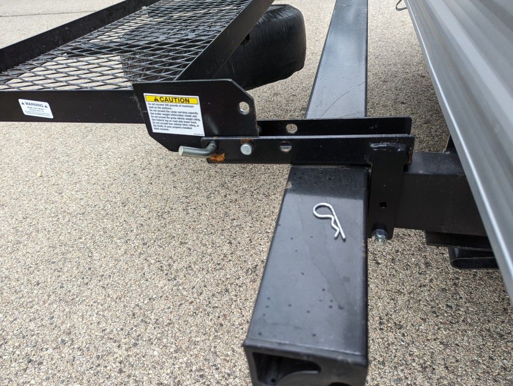 20x70 Cargo Carrier for RV Bumper - Steel - Folding