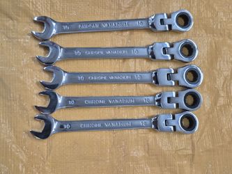 New set  of 5. 10mm Flex Head Retcheting