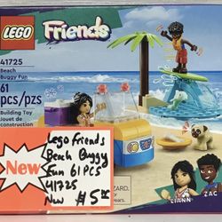 Lego Friends Beach Buggy Fun 61pcs 41725 New 