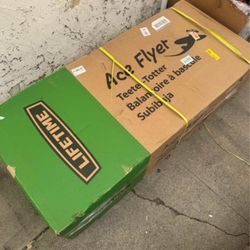 Lifetime Kids's Ace Flyer Metal Teeter Totter, Green and Brown (90135)