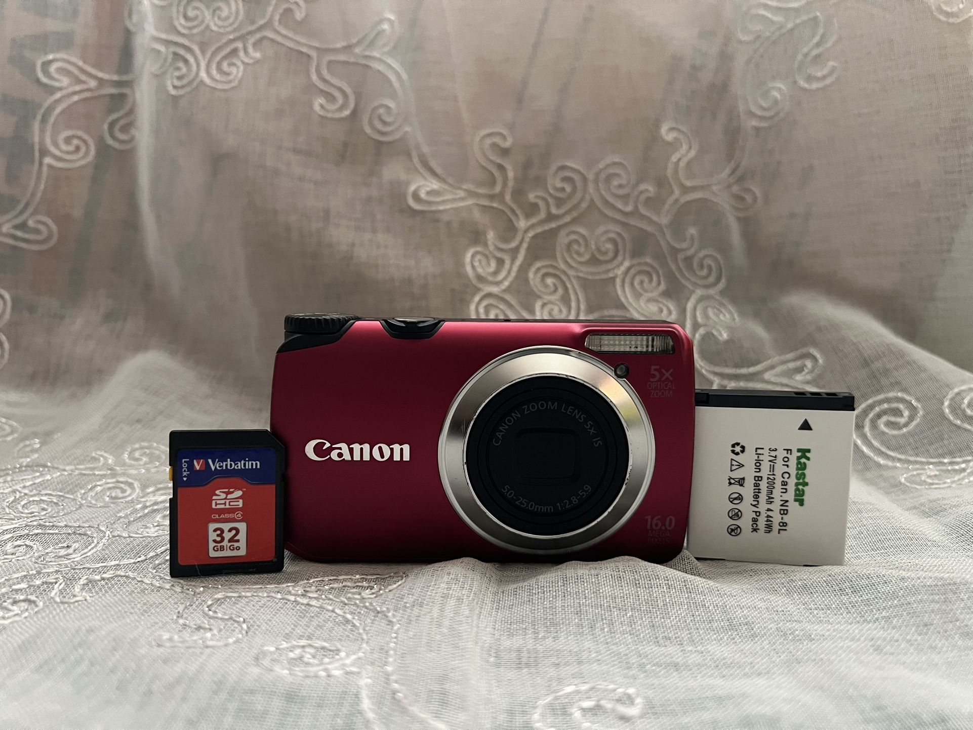 Canon PowerShot A3300 IS 16.0MP Digital Camera - Red