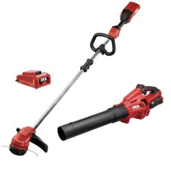 SKIL PWR CORE 40 40-volt Cordless String Trimmer and Leaf Blower included 2.5 Ah Battery and Charger