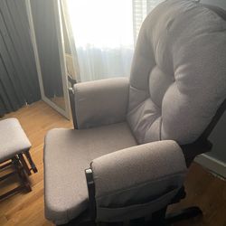 Stork craft hoop glider nursery rocking chair and ottoman