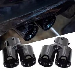 DEX Car Exhaust Tip for BMW M Power M240 M340 M440.All black carbon Exhaust Muffer Nozzle Tail tips