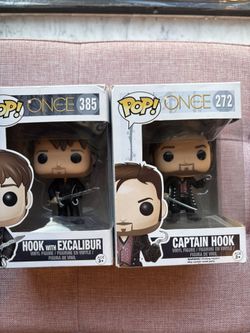 Funko Pop Disney -Captain Hook #272 and Funko Pop! Vinyl: Disney Excalibur #385