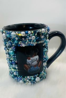 Bedazzled "Love Yourself" Ceramic Coffee Mug