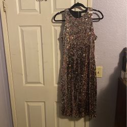 Badgley Mischka Designer Sequined Dress