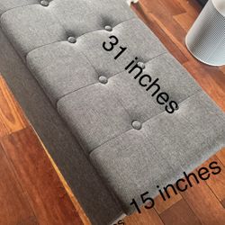 Gray Ottoman With Storage 