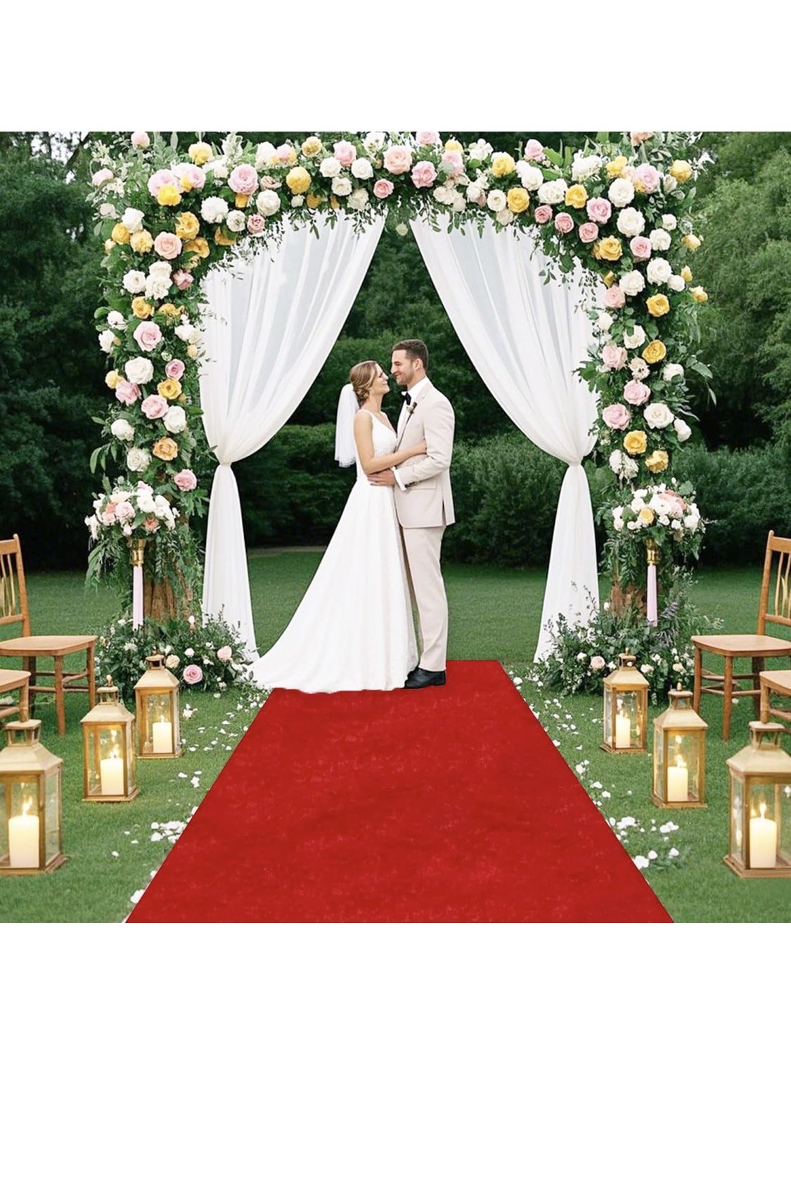Wedding Red Carpet Aisle Runner Velvet - 4Ft X 20 Ft -