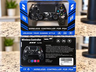 Wireless PS4 Controller – Black Skull Design – New in Box