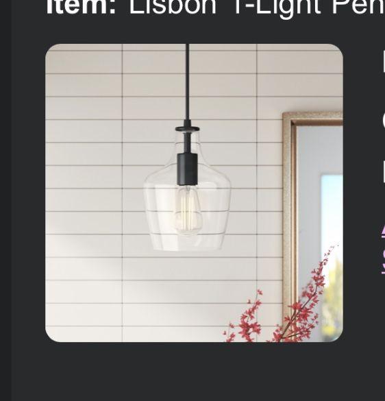 1 Light Pendant