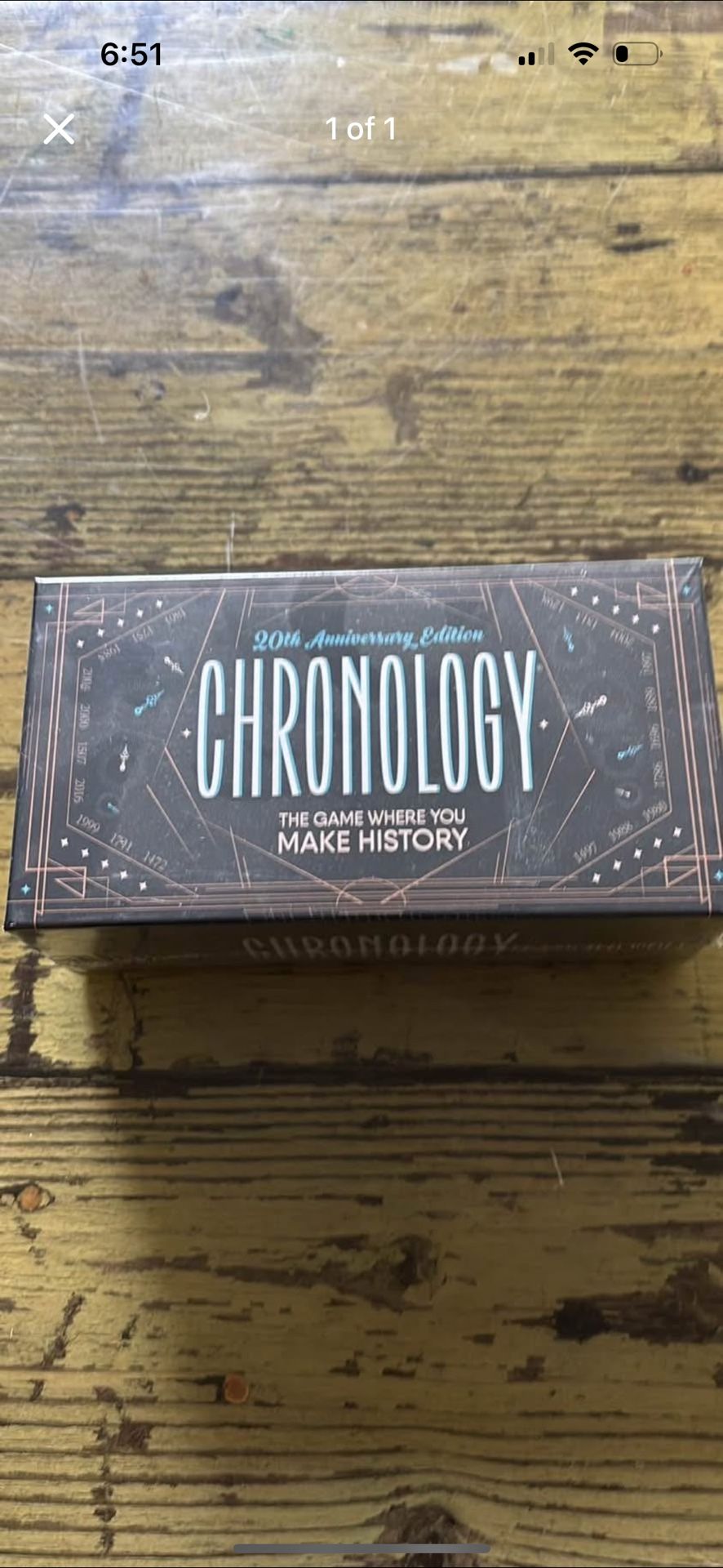 Chronology card game