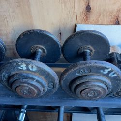 30 lbs Dumbbell Weights…. Home Gym Fitness….