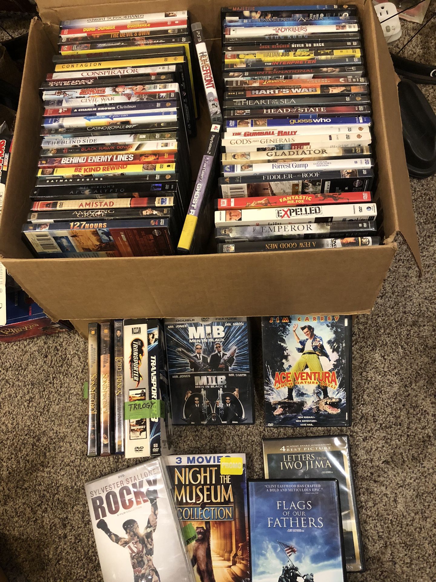 Box of 65 DVD Movies