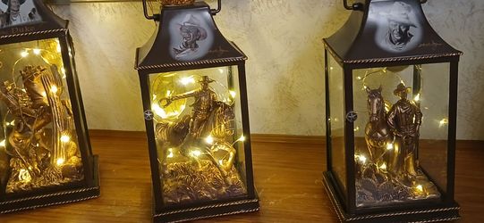 Set of 3 John Wayne fairy lanterns
