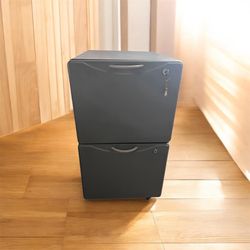 Heavy Duty Grey Wooden Two Drawer File Cabinet 