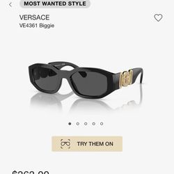 Versace Sunglasses With Case 