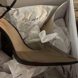 Black Clear Heels Size 8 Brand New 