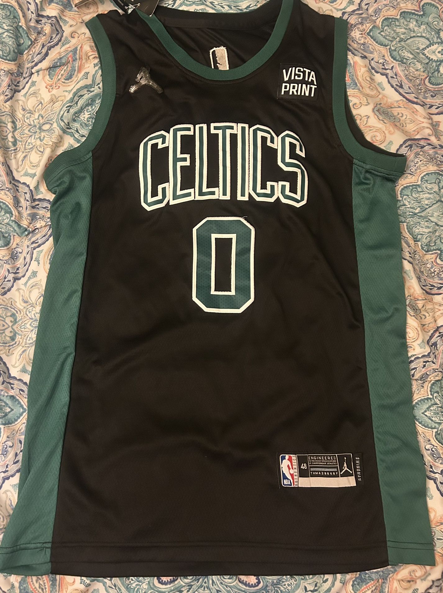 Tatum #0 Celtics Black Jersey Sz M