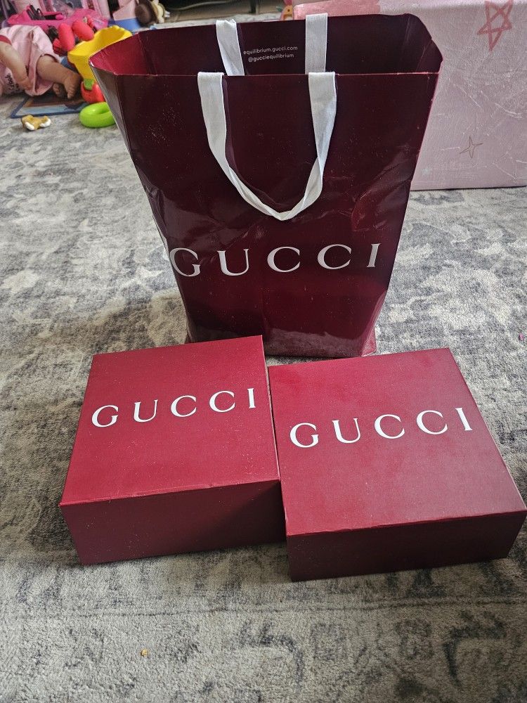 Gucci Bag And Boxes