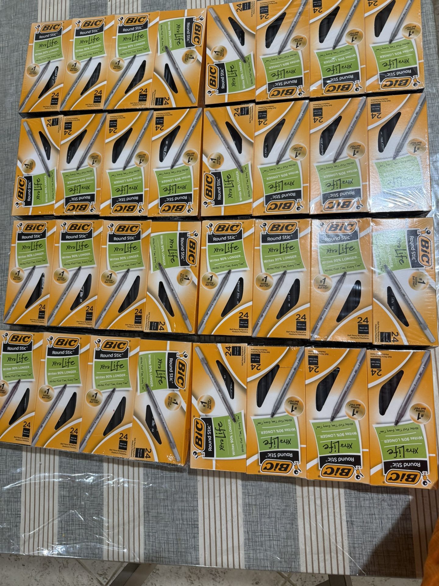 BIC Round Stic Xtra Life Black Ballpoint Pens, Medium Point (1.0mm), 768-Count