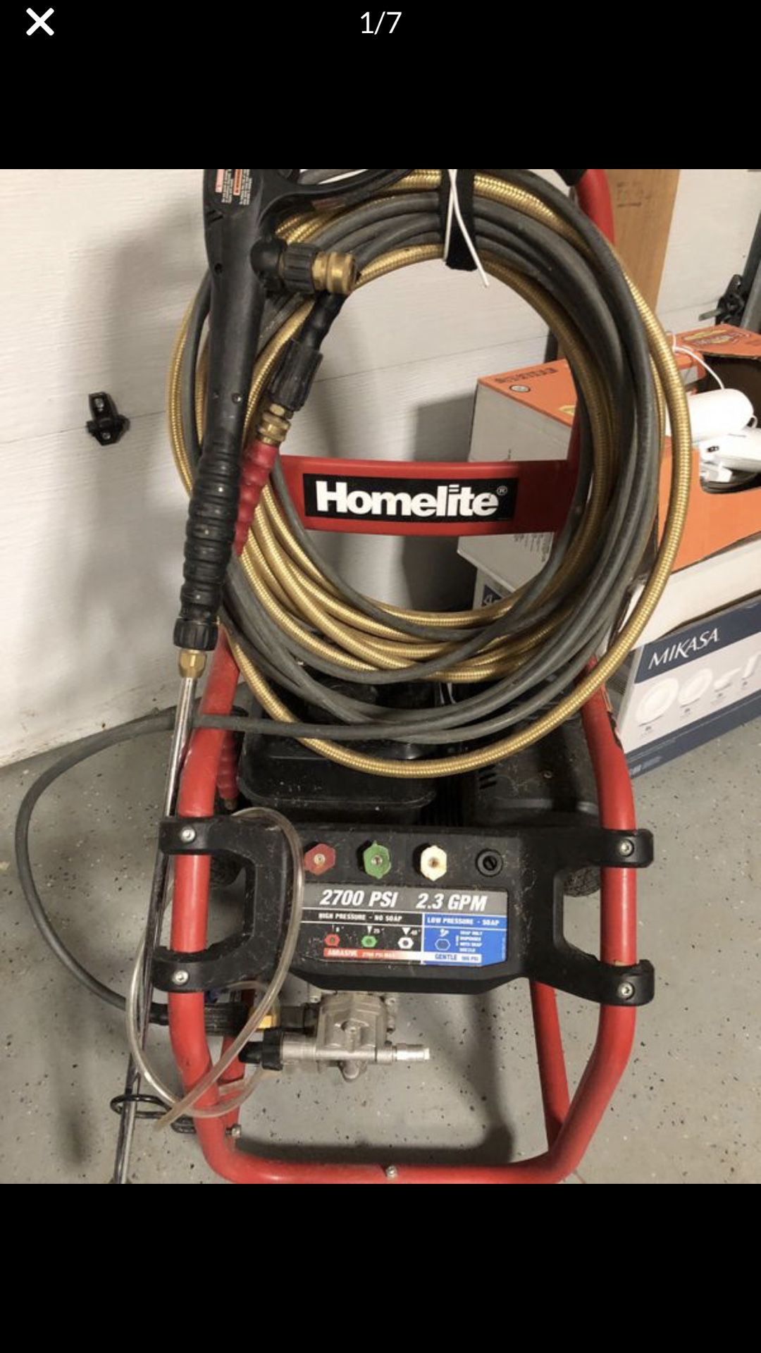 Home line pressure washer 2700 psi needs work It starts but dies after a few seconds