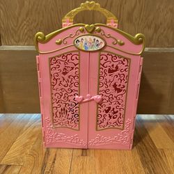 2010 Mattel Disney Princess Doll Wardrobe Carrying Case Pink