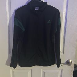 Adidas Zip Up Black And Dark Green