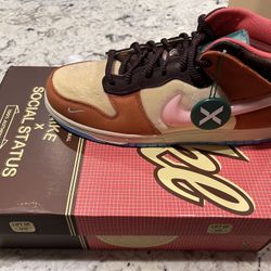 Nike Dunk Mid Social Status Free Lunch Chocolate Milk Size 10