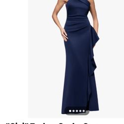 Navy Blue Brand New  Xscape Size 4 Formal Dress