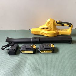 Cordless Blower With 2 X 20 Volt Batteries . Includes Charger