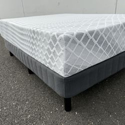 Brand New Queen Size Bed ! Queen Bed Frame ! Queen Size Mattress And Box Spring Set ! Queen Bed ! Firm Mattress Free Delivery 