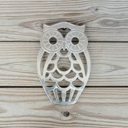 Leonard Silverplate Owl Trivet 