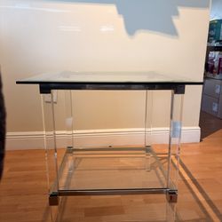 Modern Tempered Glass End Table / Side Table