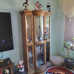 Curio China Cabinet Set Of 2 6ft Wood