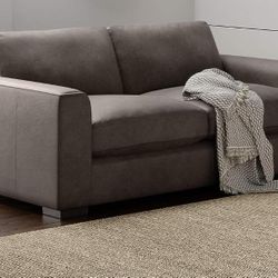Genuine Leather Sofa NEW IN ORIGINAL Dark Gray 