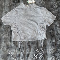 Grey Crop Top