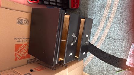Dark Gray Dresser Drawers with Metal Handles