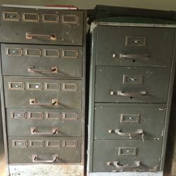 Antique Vintage Industrial REMINGTION Card Catalog & Filing Cabinets WELL PRESERVED, VERY GOOD CONDITION!