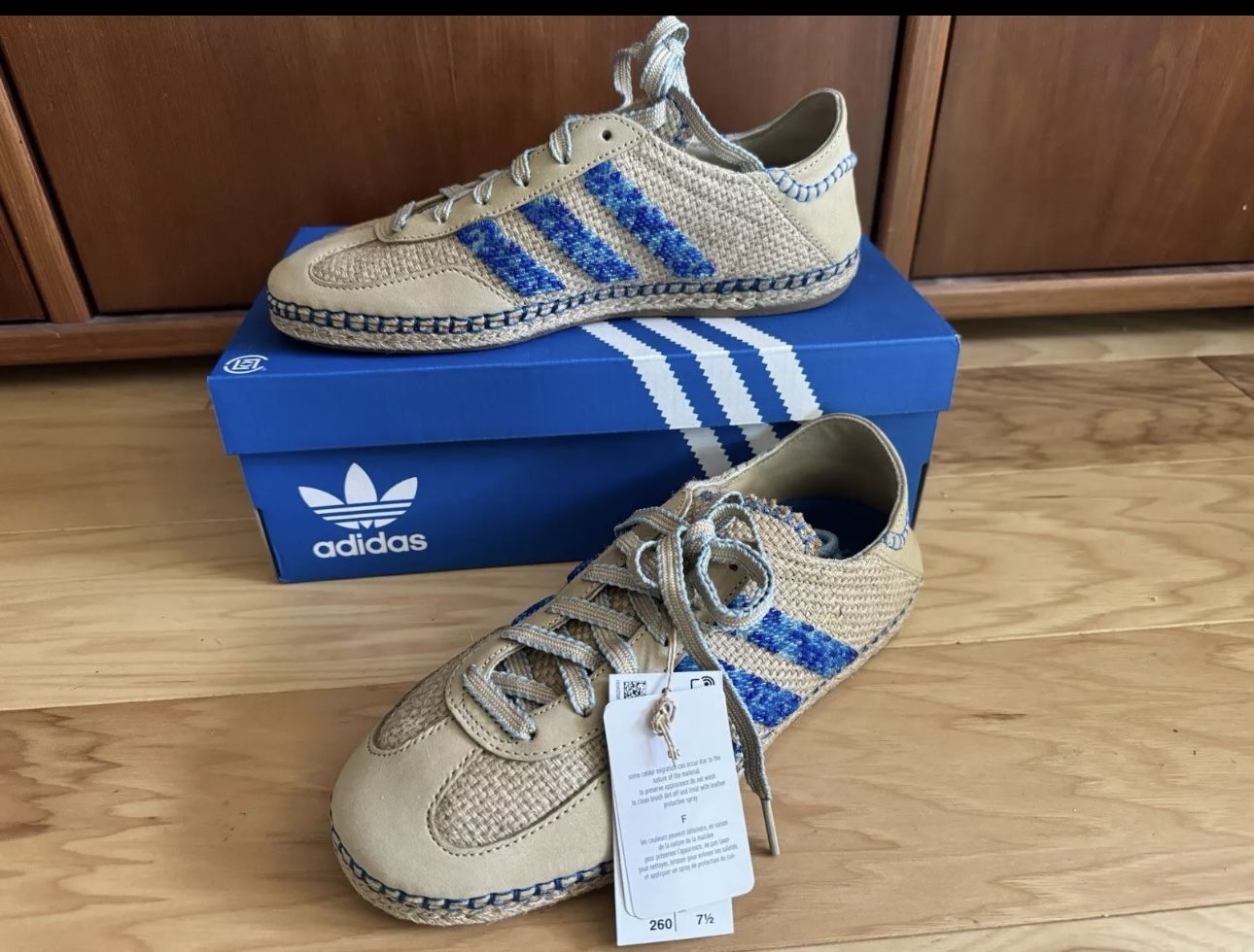 ADIDAS CLOT M6.5/W8 Gazelle Beaded Edison Chen Linen