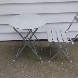 Metal Bistro Table And Chair