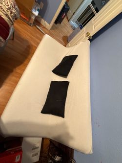 Black futon for sale also doubles as a sofa